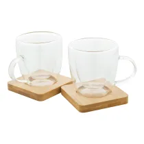 szklany zestaw do espresso / filiżanki Mocaboo