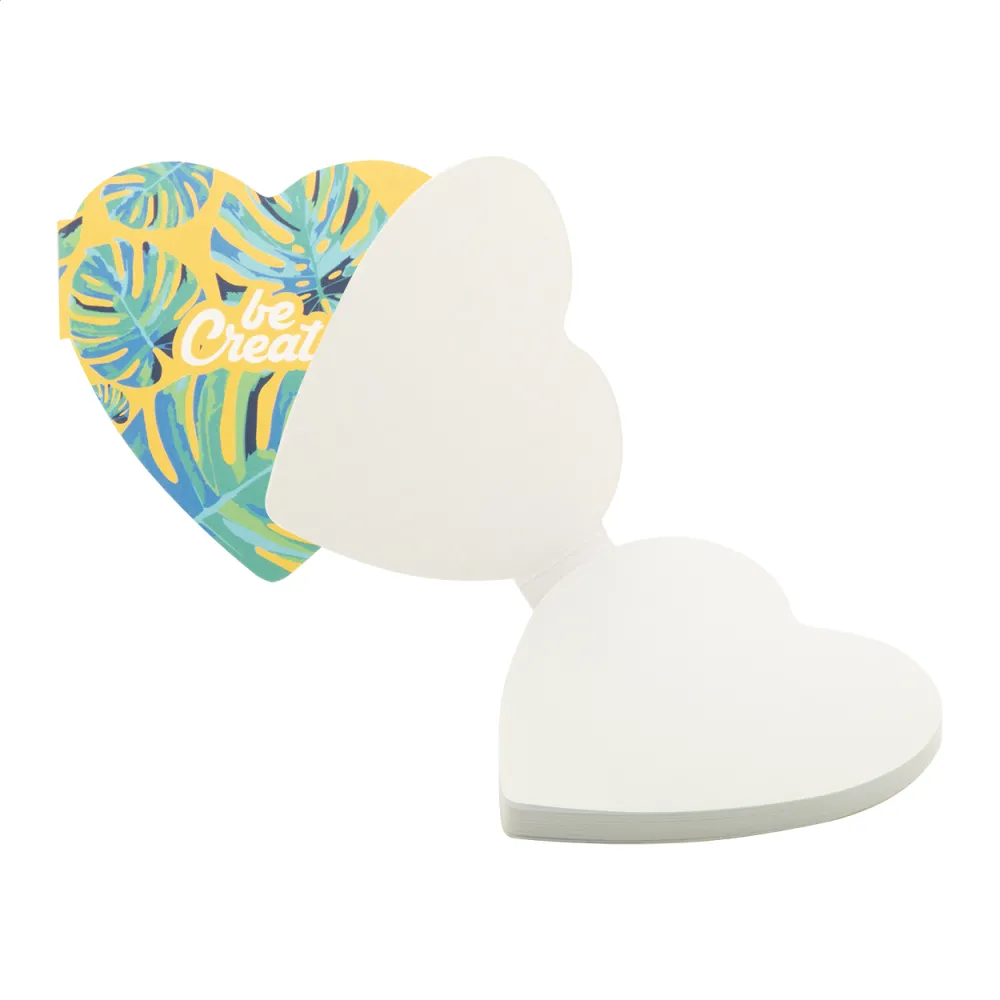 personalizowany notatnik z kartkami samoprzylepnymi CreaStick Heart
