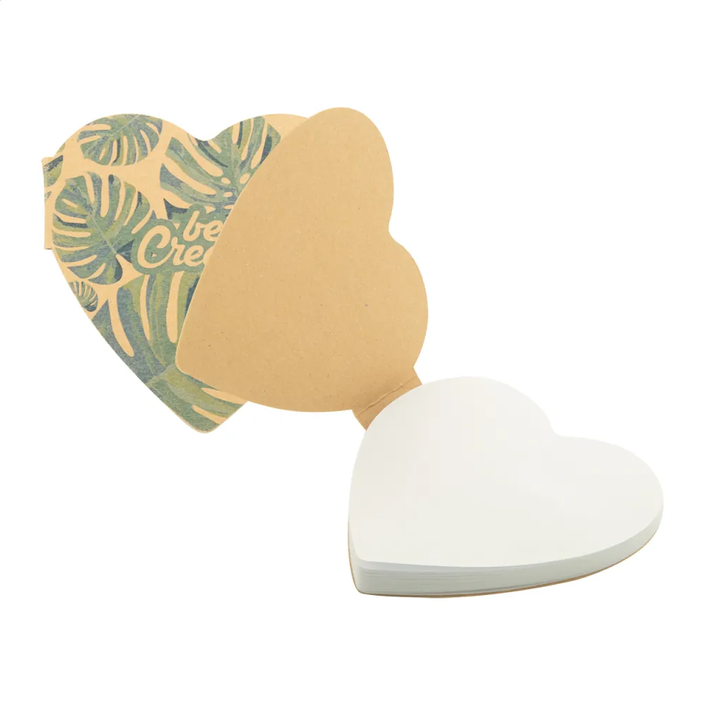 personalizowany notatnik z kartkami samoprzylepnymi CreaStick Heart Eco