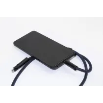 smycz, uchwyt na telefon, kabel 60W RPET HolCharge