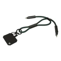 smycz na nadgarstek, uchwyt na telefon, kabel 60W RPET CuffCharge