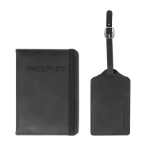 zestaw podróżny (etui na paszport i zawieszeka na bagaż RPU) TwinPass