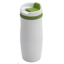 Kubek termiczny Viki 390 ml, zielony/biały