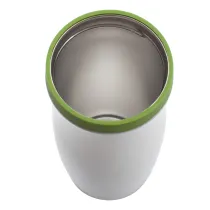 Kubek termiczny Viki 390 ml, zielony/biały