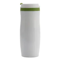 Kubek termiczny Viki 390 ml, zielony/biały