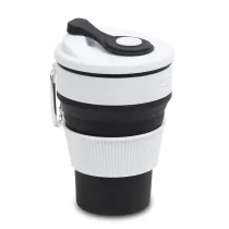 Kubek silikonowy Flexi 350 ml, czarny