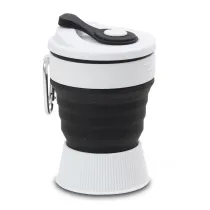 Kubek silikonowy Flexi 350 ml, czarny