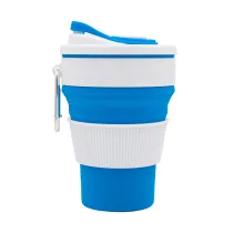 Kubek silikonowy Flexi 350 ml, niebieski