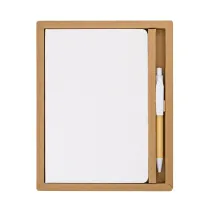 Zestaw upominkowy notes z długopisem Forest, biały