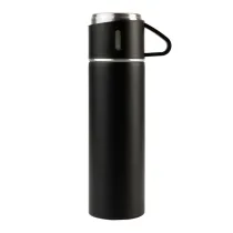 Termos z kubkami Attu 500 ml, czarny