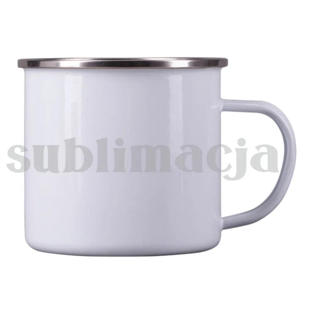 Kubek emaliowany z powłoką sublimacyjną Odis 500 ml, biały