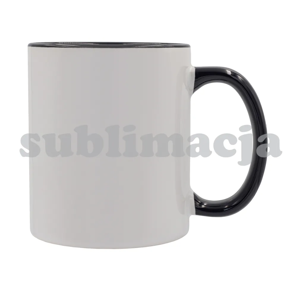 Kubek z powłoką sublimacyjną Gaeta 330 ml, czarny