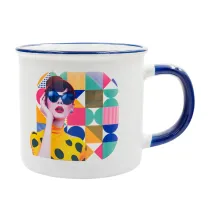 Kubek z powłoką sublimacyjną Ars 400 ml, granatowy