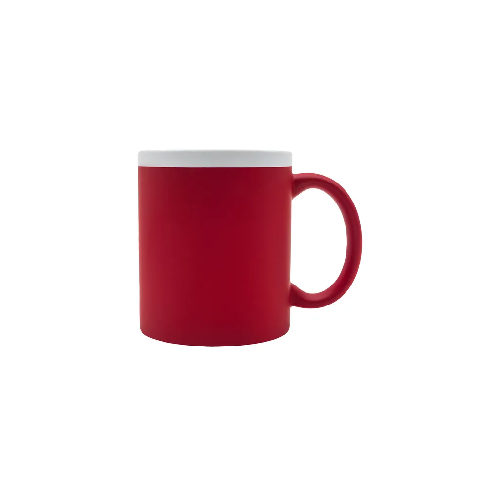 Kubek ceramiczny Velutti 350 ml, czerwony