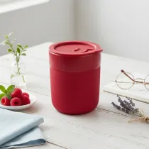 Kubek ceramiczny Caldo 370 ml, czerwony