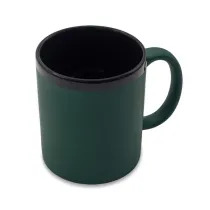 Kubek ceramiczny Velluto 350 ml, ciemny zielony