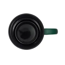 Kubek ceramiczny Velluto 350 ml, ciemny zielony