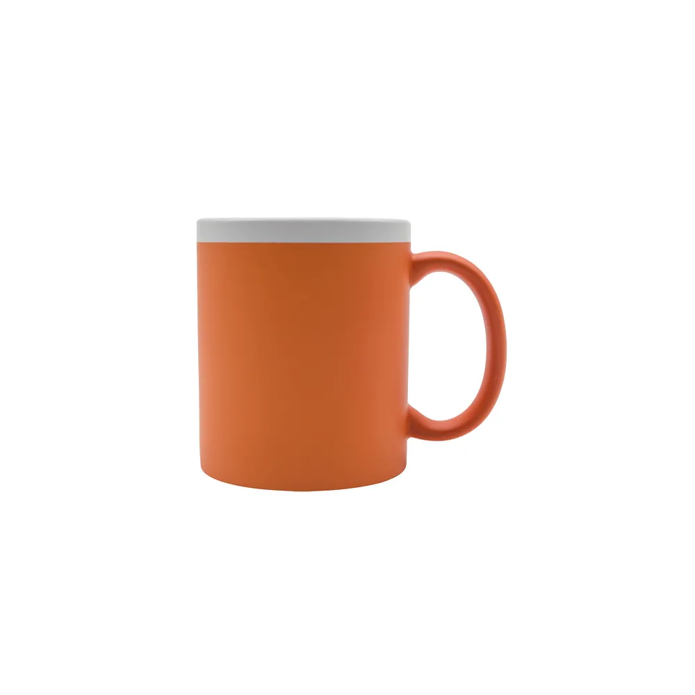 Kubek ceramiczny Velutti 350 ml, pomarańczowy