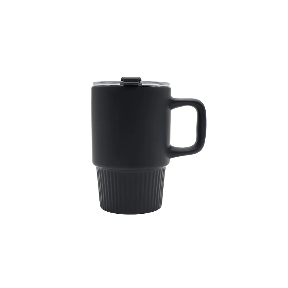 Kubek ceramiczny Azzurro 440 ml, czarny