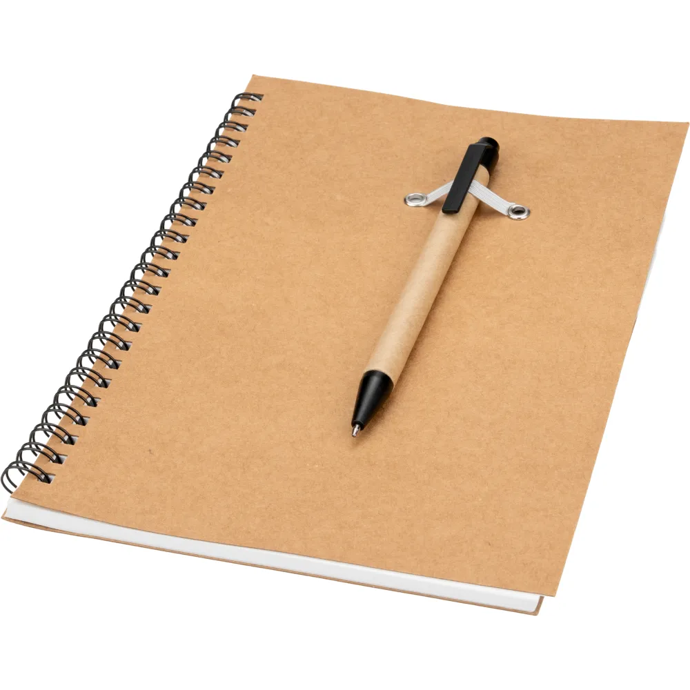 Notes A5 w linie z długopisem z tektury z recyklingu KENTWOOD