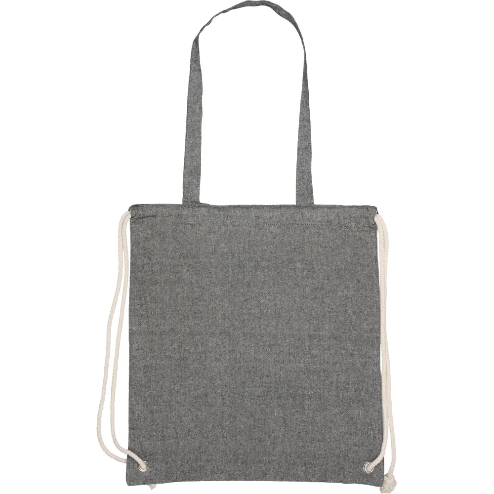 Torba bawełniana z długimi uszami z recyklingu 140 g/m2 ADDISON