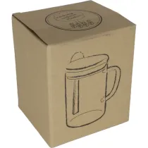 Kubek szklany z łyżeczką JACKSON 420 ml