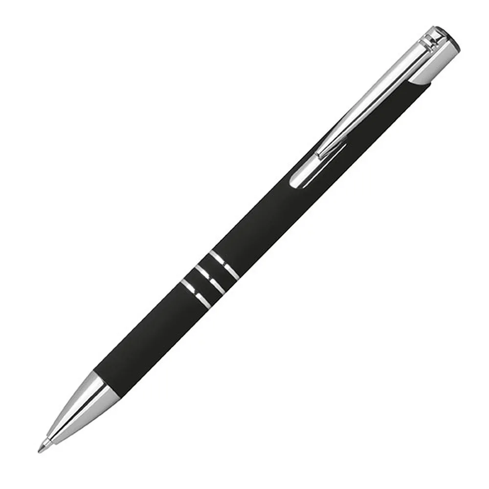 Długopis z aluminium z recyklingu półżelowy soft touch DUNMORE