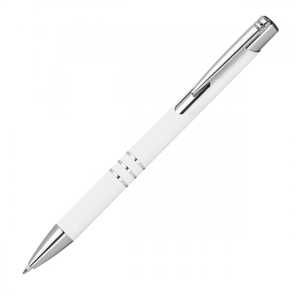 Długopis z aluminium z recyklingu półżelowy soft touch DUNMORE