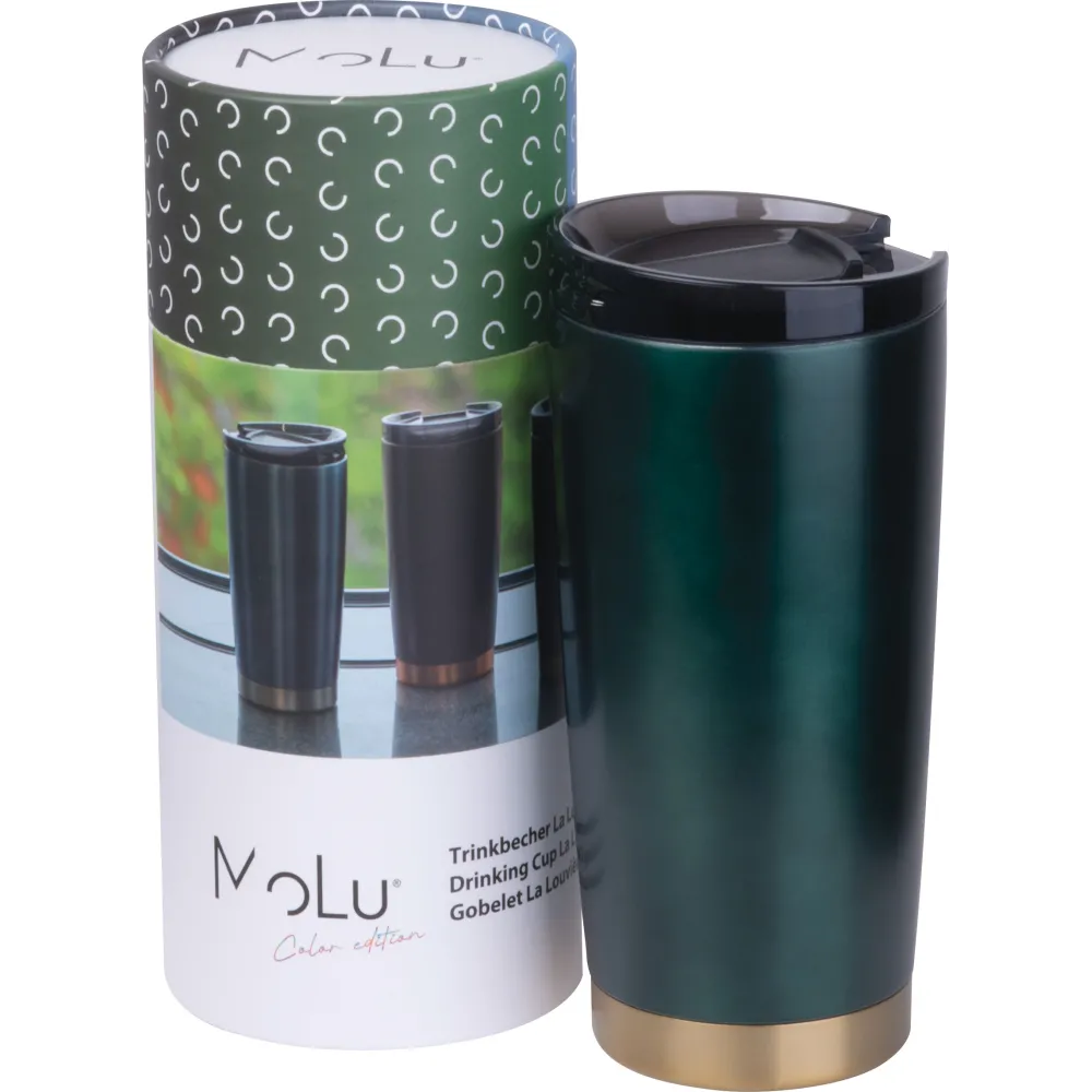 Kubek termiczny stalowy z recyklingu LA LOUVIERE MoLu 540 ml