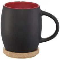Ceramiczny kubek Hearth z drewnianym wiekiem/spodeczkiem