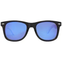 Lustrzane okulary przeciwsłoneczne wykonane z plastiku PET z recyklingu/bambusa Taiyō z polaryzacją w pudełku upominkowym