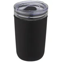 Szklany kubek Bello o pojemności 420 ml z zewnętrzną ścianką z plastiku z recyklingu