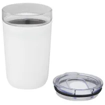 Szklany kubek Bello o pojemności 420 ml z zewnętrzną ścianką z plastiku z recyklingu