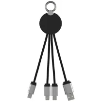 Kabel z podświetlonym logo 3w1 z brelokiem - SCX.design C16