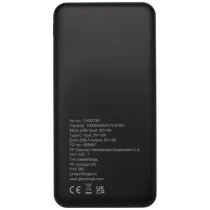 Loop powerbank o pojemności 10 000 mAh z tworzyw sztucznych pochodzących z recyklingu 