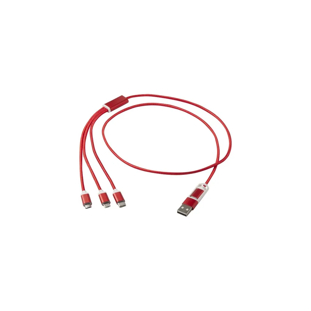 Versatile kabel do ładowania 5-1 z aluminium z recyklingu