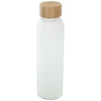 Matowa butelka ze szkła sodowo-wapniowego Lume 500 ml z zakrętką bambusową  