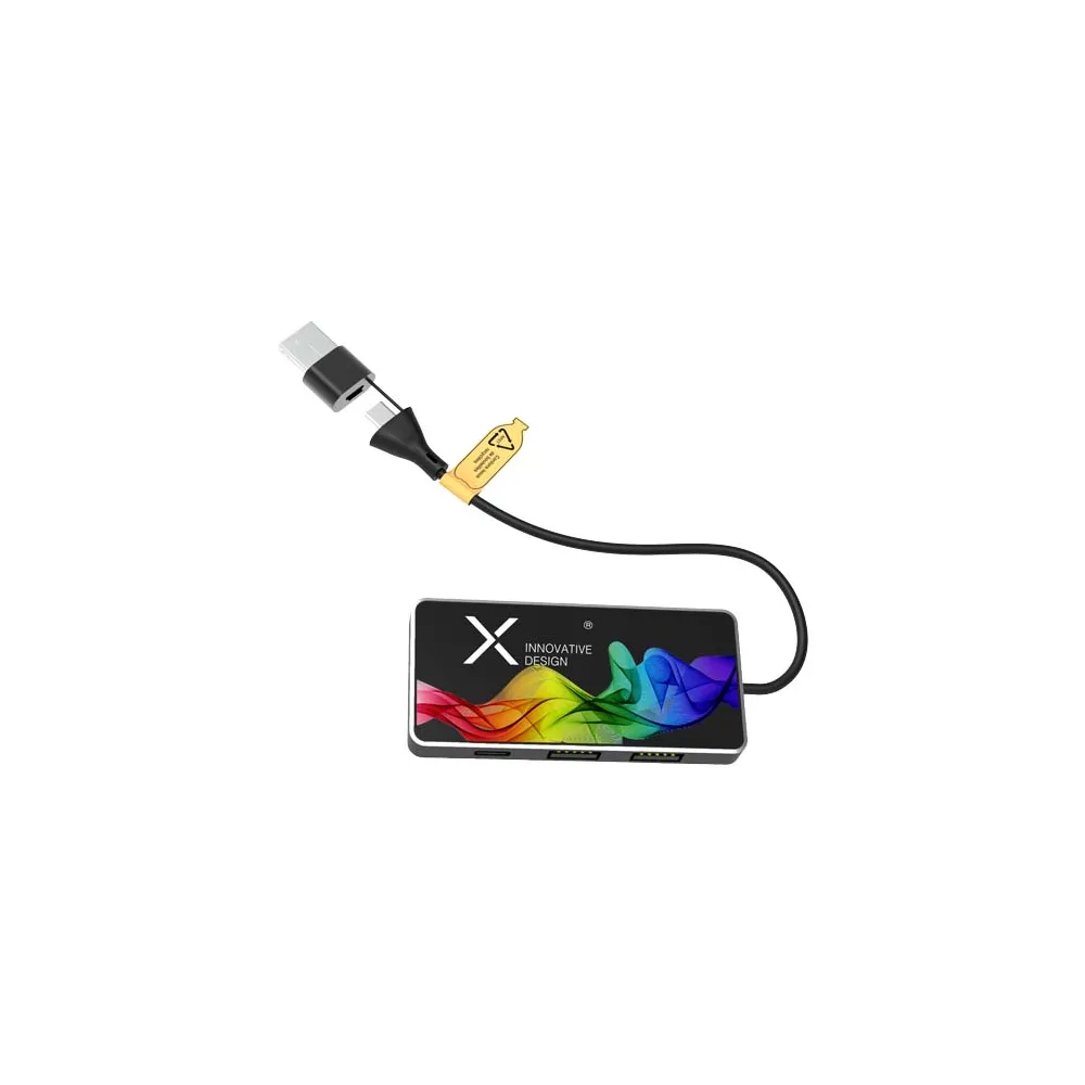 SCX.design H20 koncentrator USB 8 w 1 z podwójnym wejściem i 6 portami