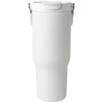 Kubek Bronx o pojemności 900 ml, z izolacją próżniową, wykonany ze recyklingowanej stali nierdzewnej z certyfikatem RCS i z