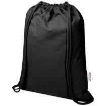 Oregon Blend torba ściągana sznurkiem z materiału materiału z recyklingu, 140 g/m², 5 l, posiadająca certyfikat GRS