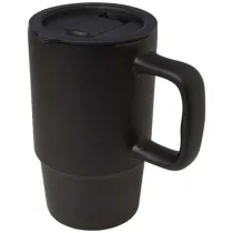 Carter kubek ceramiczny o pojemności 450 ml z plastikową pokrywką