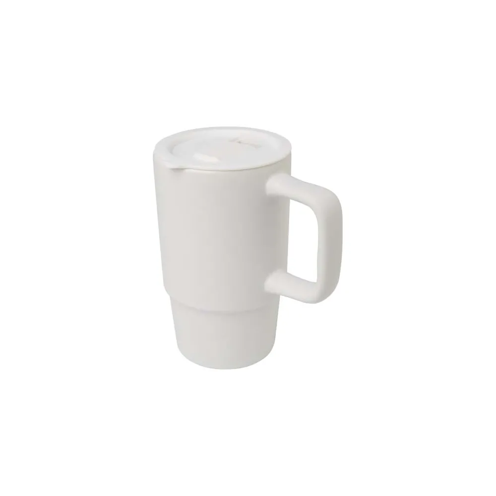 Carter kubek ceramiczny o pojemności 450 ml z plastikową pokrywką