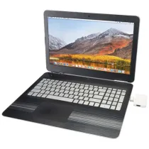 Gaia 4-portowy hub USB z wyjściem USB-A i typu C oraz podwójnym wejściem — wykonany z tworzyw sztucznych pochodzących z re