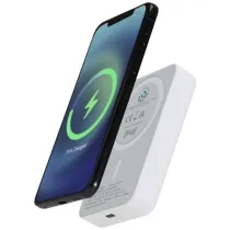 Acrab magnetyczny bezprzewodowy powerbank o pojemności 10 000 mAh i mocy 15 W z technologią 20 W PD — wykonany z tworzyw szt