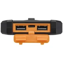 Altair wytrzymały powerbank o pojemności 5000 mAh i mocy 10 W, wykonany z tworzyw sztucznych pochodzących z recyklingu, z wbu