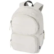 Puffer plecak na laptopa o przekątnej 15,6 cali o pojemności 18 l wykonany z materiałów z recyclingu z certyfikatem GRS