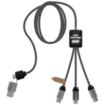 SCX.design C33 kabel do ładowania typu C o mocy 60 W z podwójnym podświetlanym logo 
