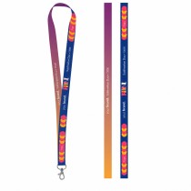 Wydrukowana próbka Lanyard SUBLIMATION Long II (20 mm) z poliestru