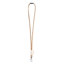 75096. SET Lanyard CORK Long (Ø 5 mm) z karabińczykiem spustowym 9 mm i zapięciem zabezpieczającym Ø 5 mm