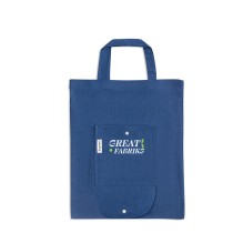 SIENA. Składana torba z bawełny (50%), bawełny z recyklingu (30%) i poliestru (20% rPET) (140 g/m²)